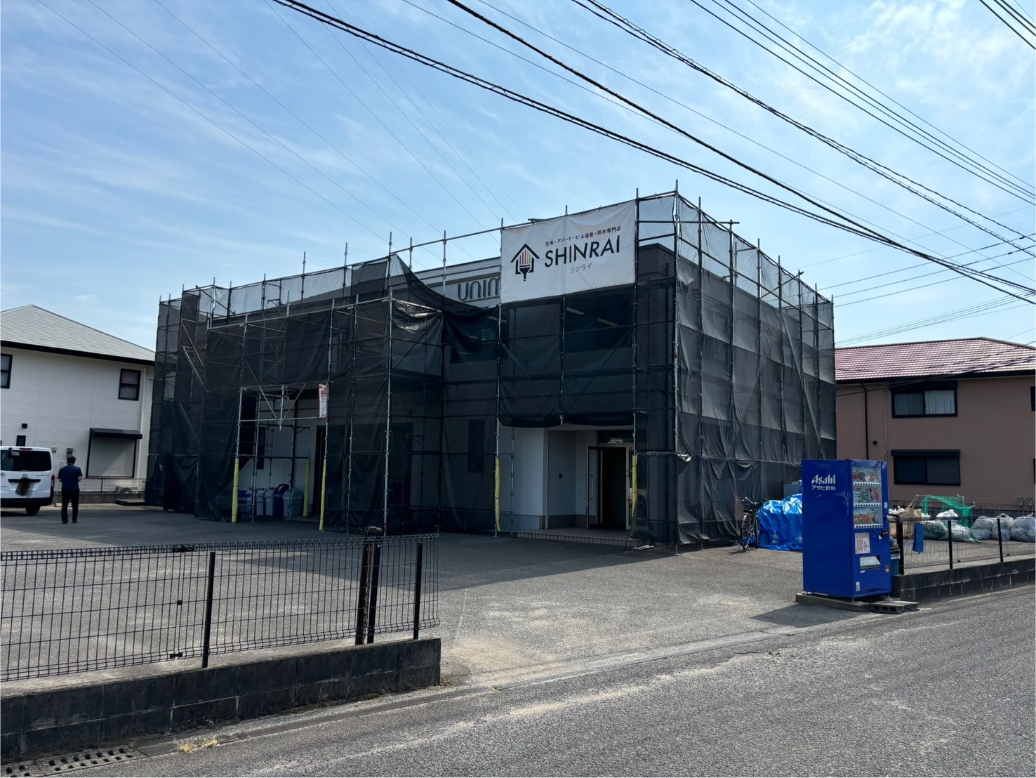 佐賀市兵庫南で店舗高圧洗浄・屋根塗装です！