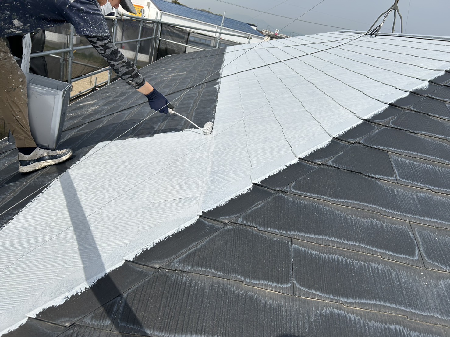 久留米市　住宅塗装　屋根と外壁の塗装です！(*^^)v