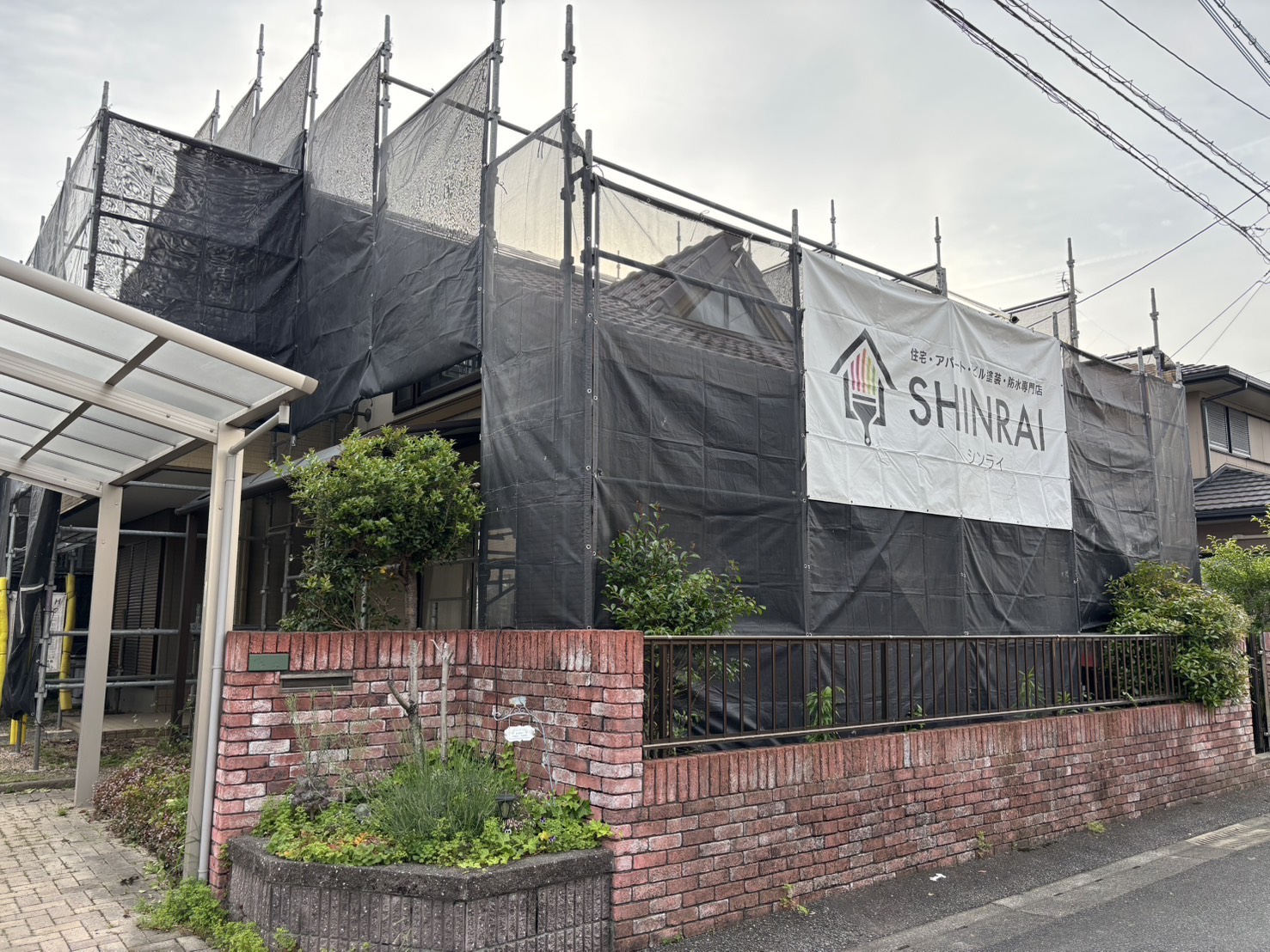 鳥栖市西田町の住宅塗り替え　高圧洗浄！